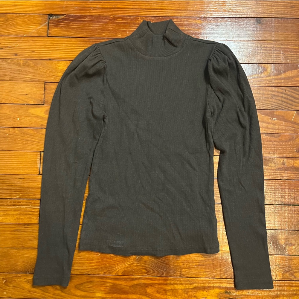 GAP Dark Brown Ribbed Turtleneck